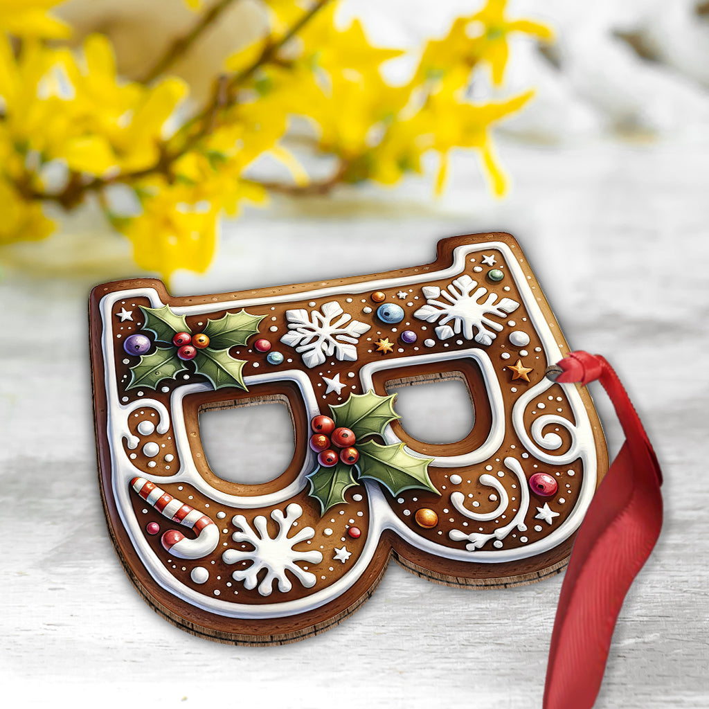 Gingerbread Letter - Personalized Family Ornament