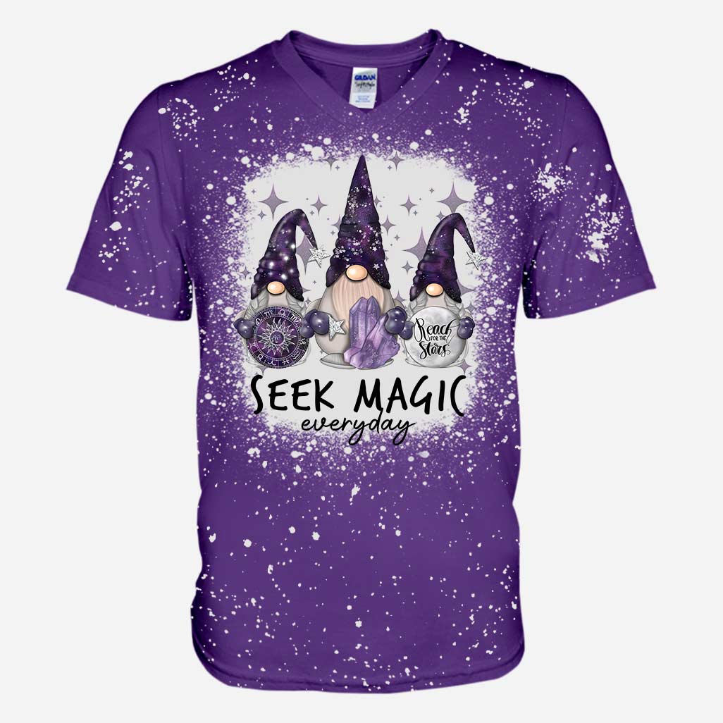 Seek Magic Everyday - Halloween Witch Handmade Bleached Shirts