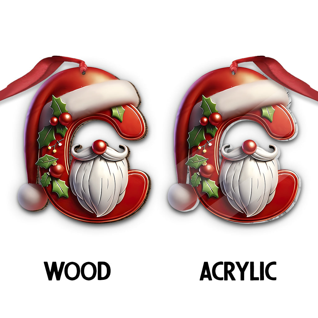 Lettre du Père Noël mignonne - Ornement familial personnalisé