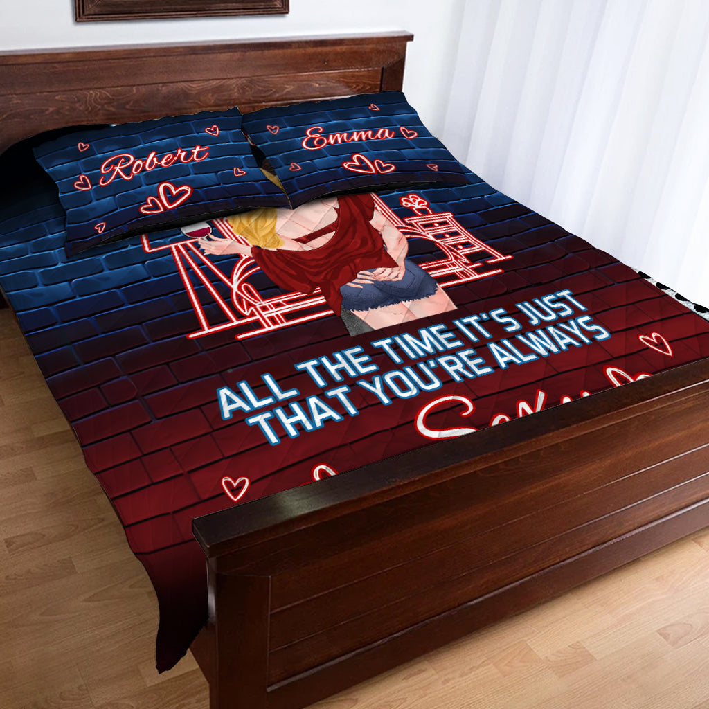 Because I Love You - Personalized Couple Quilt Set