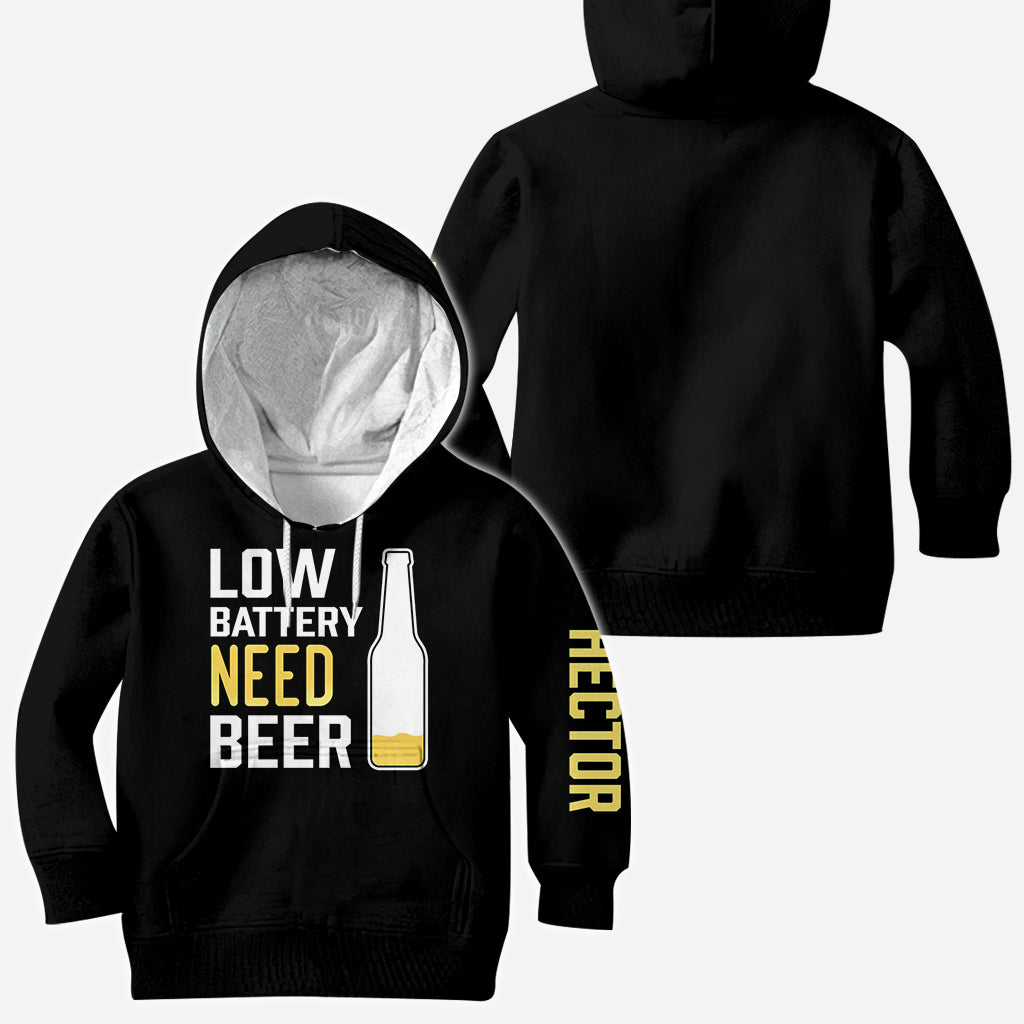 Low Battery Need Beer - Personalized Beer All Over Shirt