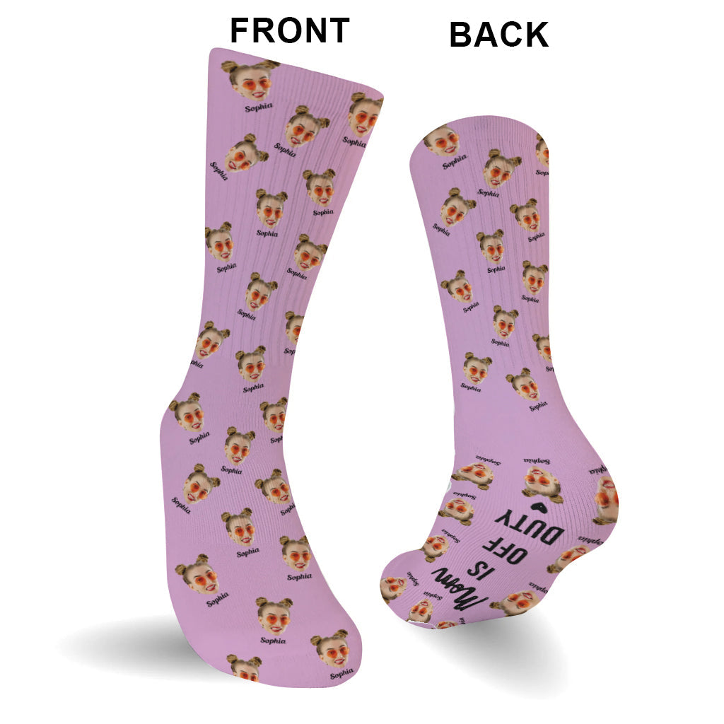 Mom is Off Duty - Personalized Mother Socks