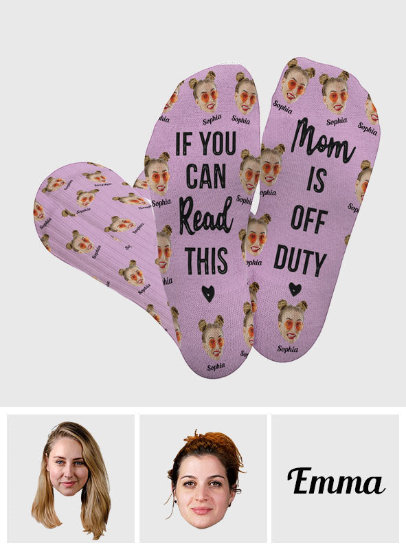 Mom is Off Duty - Personalized Mother Socks