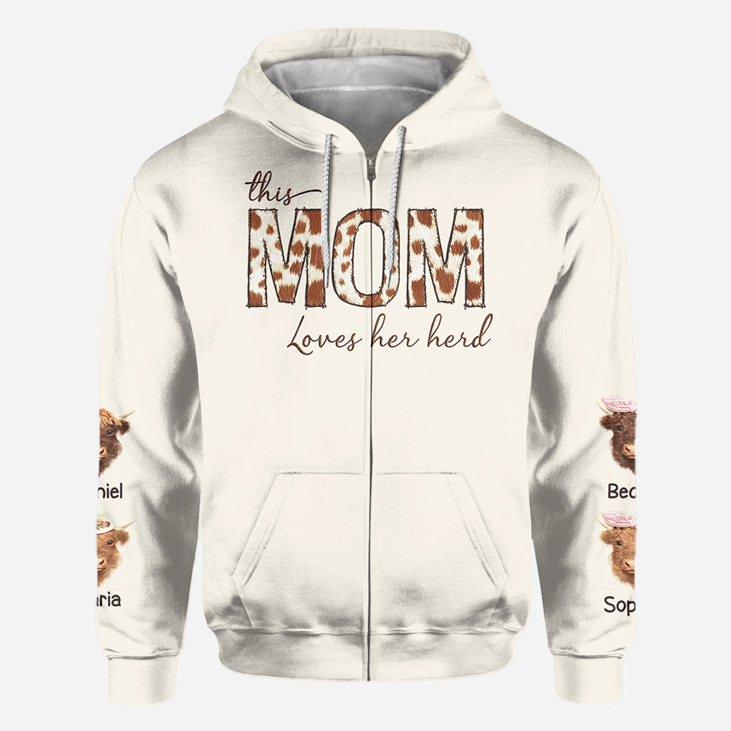 Cette maman aime son troupeau - T-shirt personnalisé « Maman aime son troupeau »