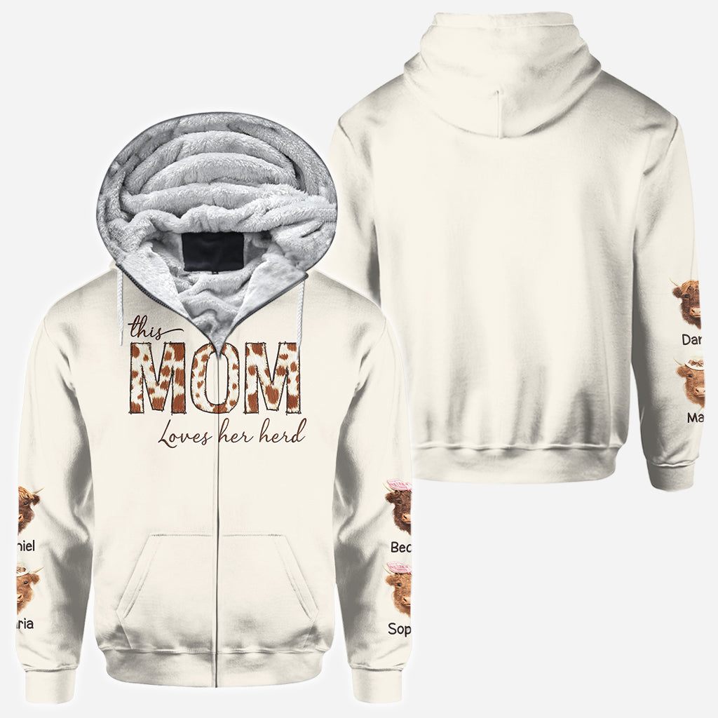 Cette maman aime son troupeau - T-shirt personnalisé « Maman aime son troupeau »