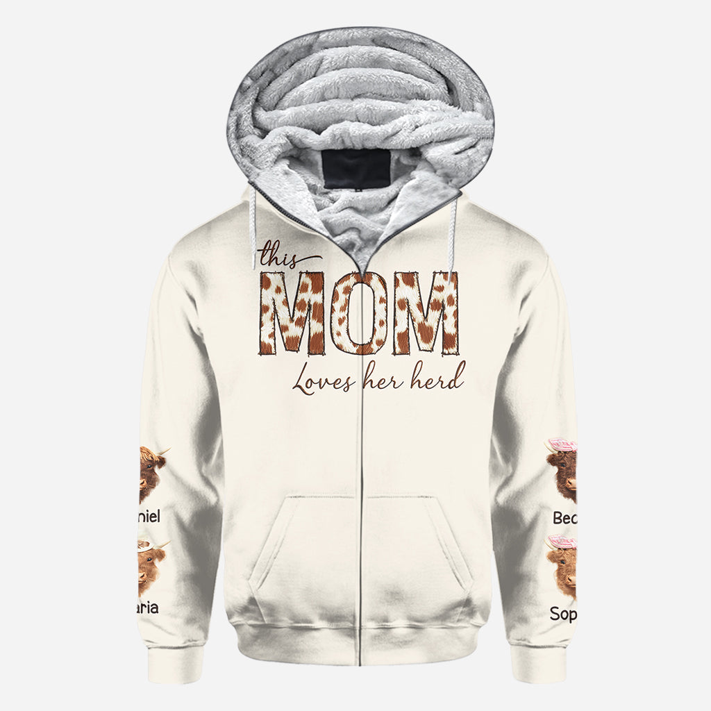 Cette maman aime son troupeau - T-shirt personnalisé « Maman aime son troupeau »