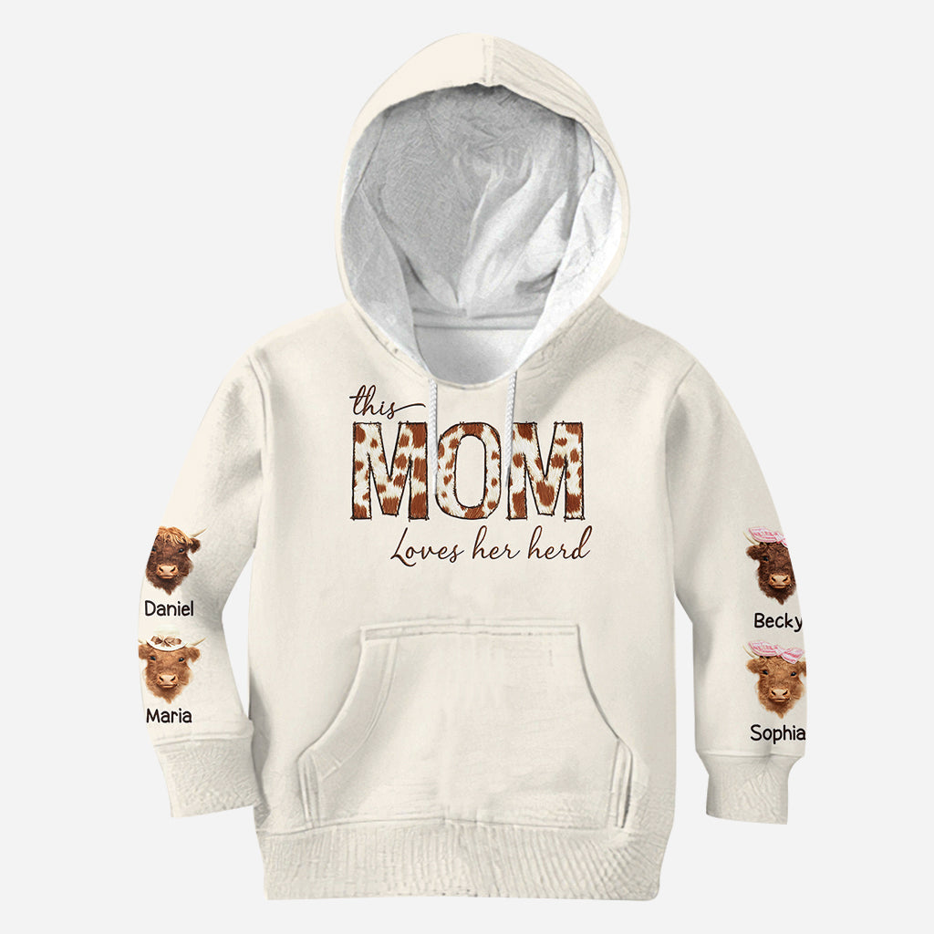 Cette maman aime son troupeau - T-shirt personnalisé « Maman aime son troupeau »