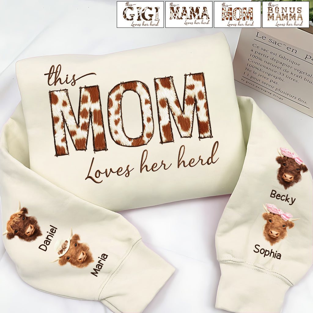 Cette maman aime son troupeau - T-shirt personnalisé « Maman aime son troupeau »