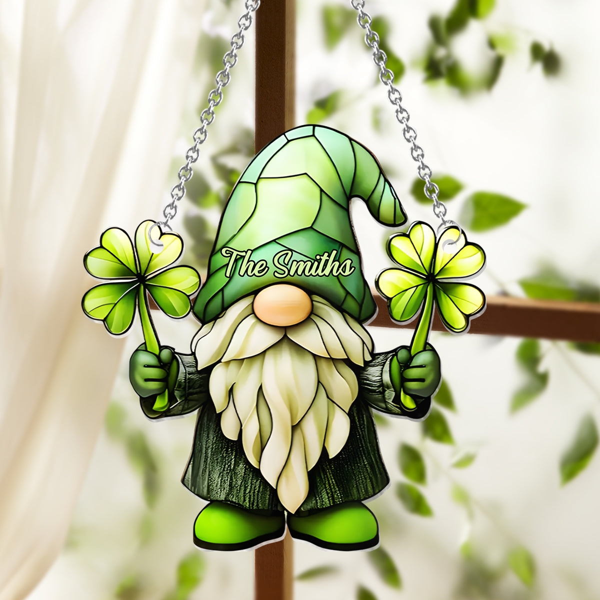 Lucky - Personalized Saint Patrick's Day Window Hanging Suncatcher Ornament