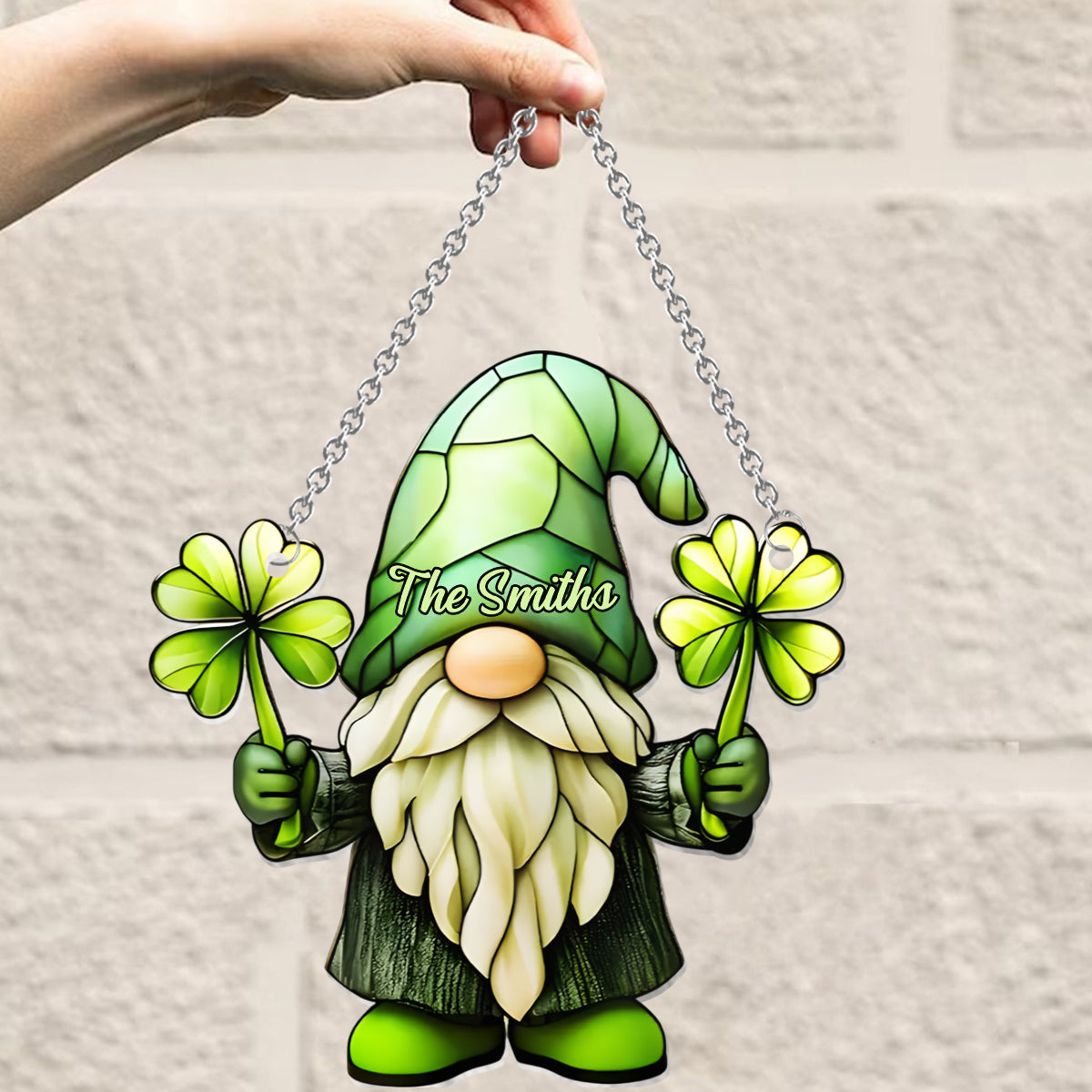 Lucky - Personalized Saint Patrick's Day Window Hanging Suncatcher Ornament
