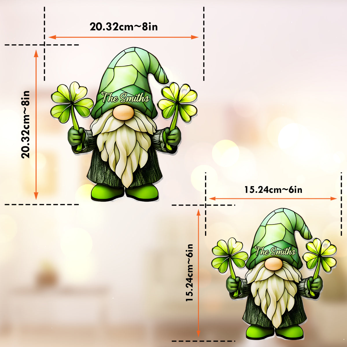 Lucky - Personalized Saint Patrick's Day Window Hanging Suncatcher Ornament