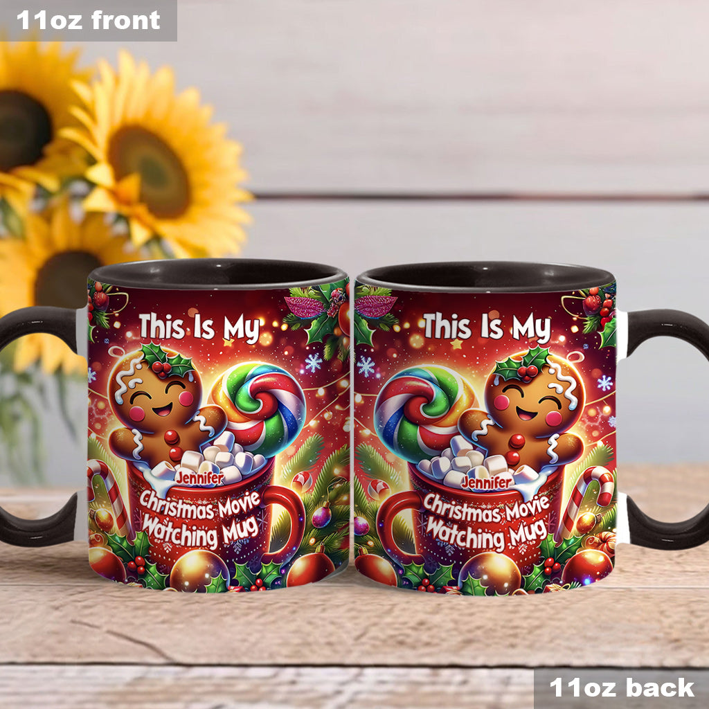 Movie Watching Mug - Personalized Accent Mug