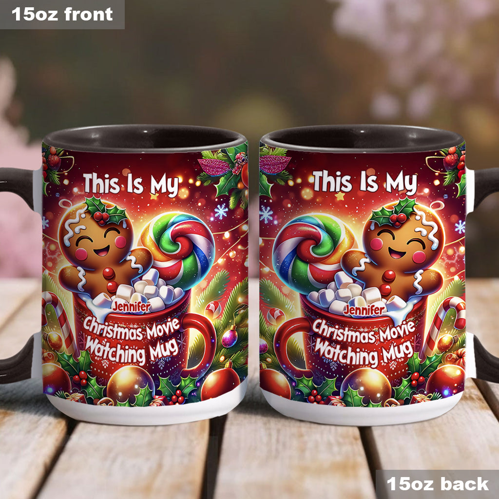 Movie Watching Mug - Personalized Accent Mug