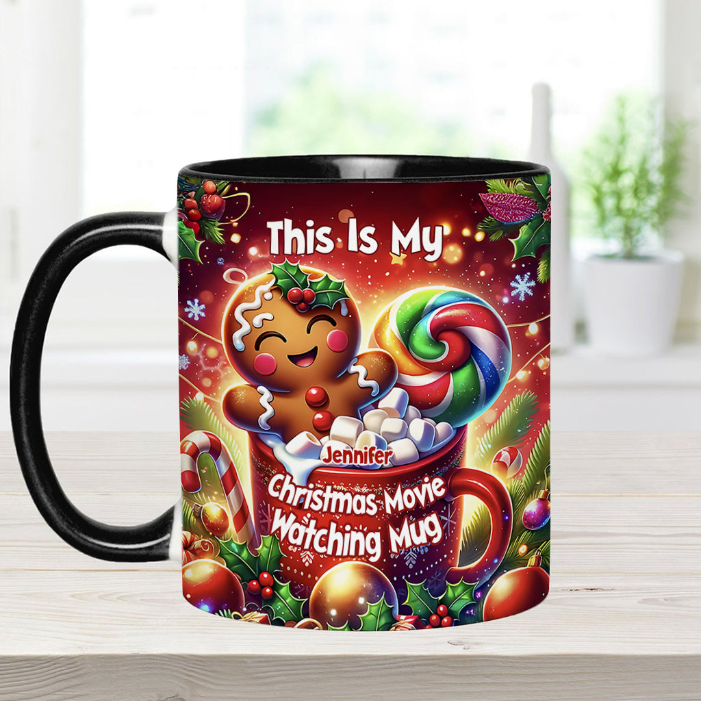 Movie Watching Mug - Personalized Accent Mug