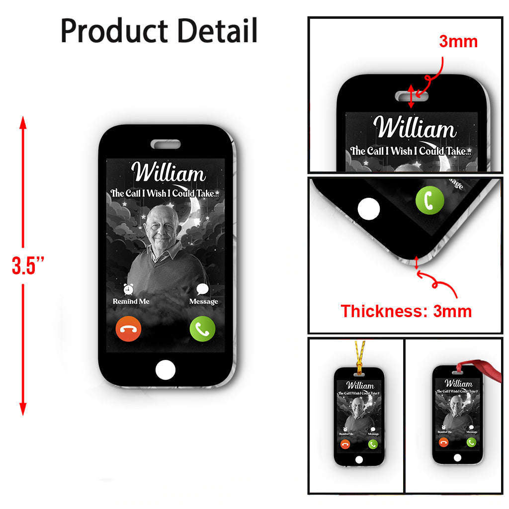 L'appel que j'aurais aimé pouvoir répondre - Ornement commémoratif personnalisé