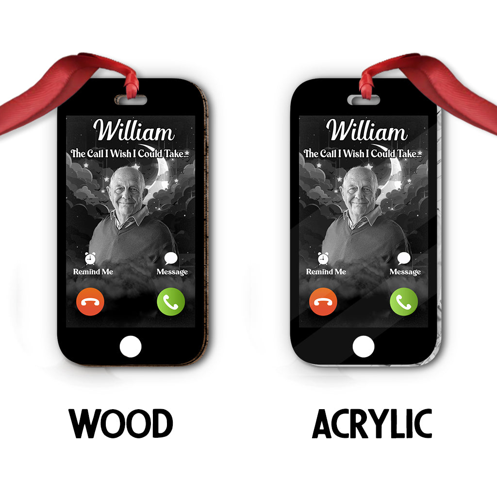 L'appel que j'aurais aimé pouvoir répondre - Ornement commémoratif personnalisé