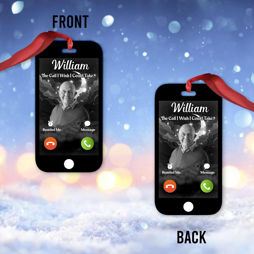 L'appel que j'aurais aimé pouvoir répondre - Ornement commémoratif personnalisé