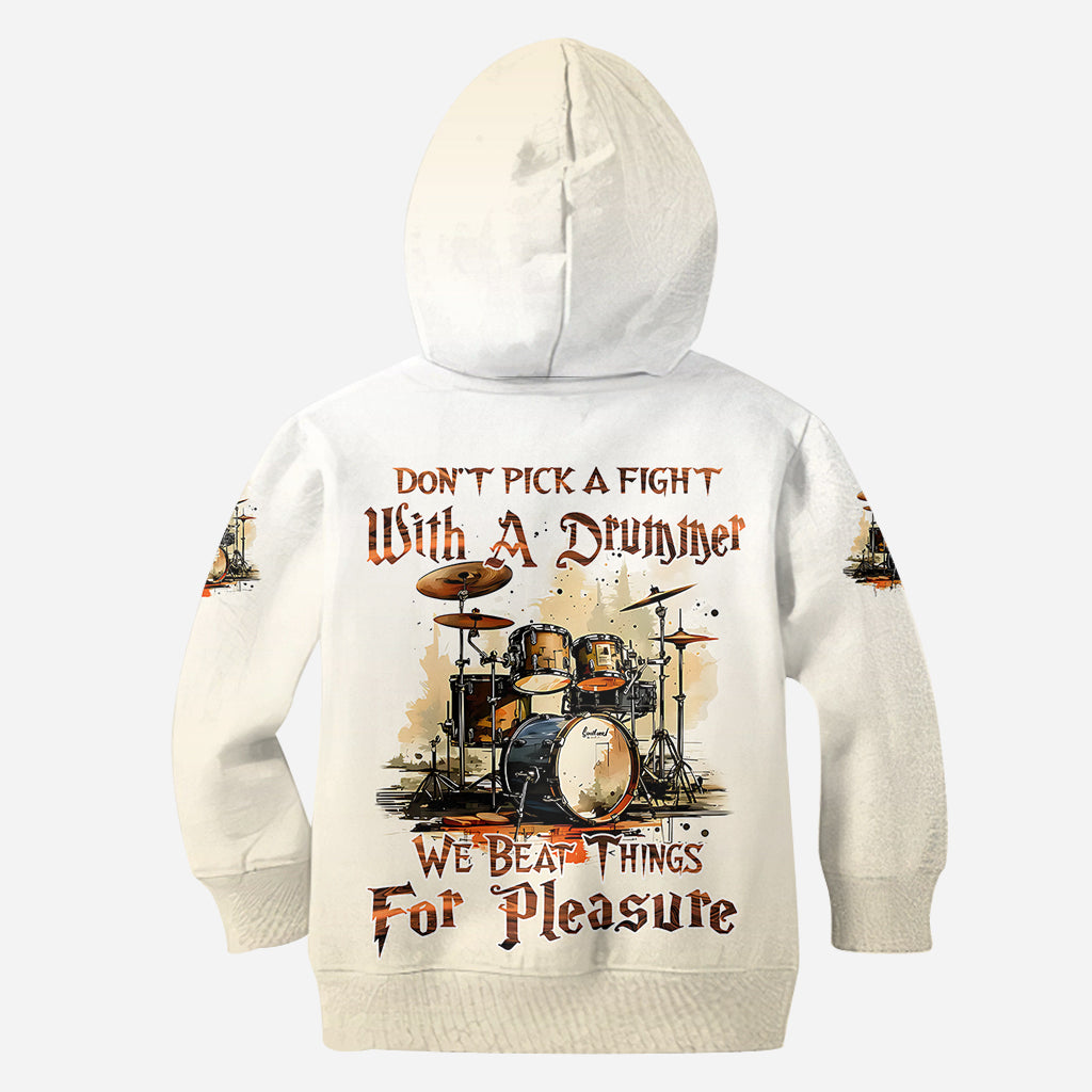 Don't Pick A Fight With A Drummer - Personalized Drummer All Over Shirt