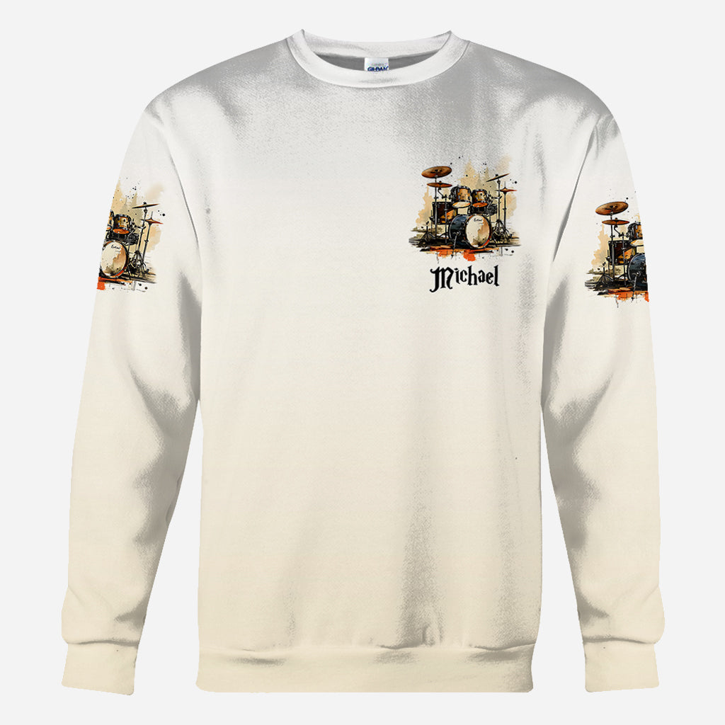 Don't Pick A Fight With A Drummer - Personalized Drummer All Over Shirt