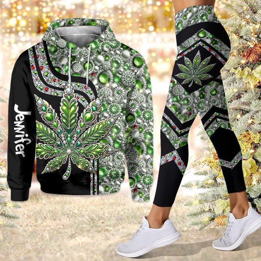 Stunning Leaf - Personalized Weed Hoodie and Leggings