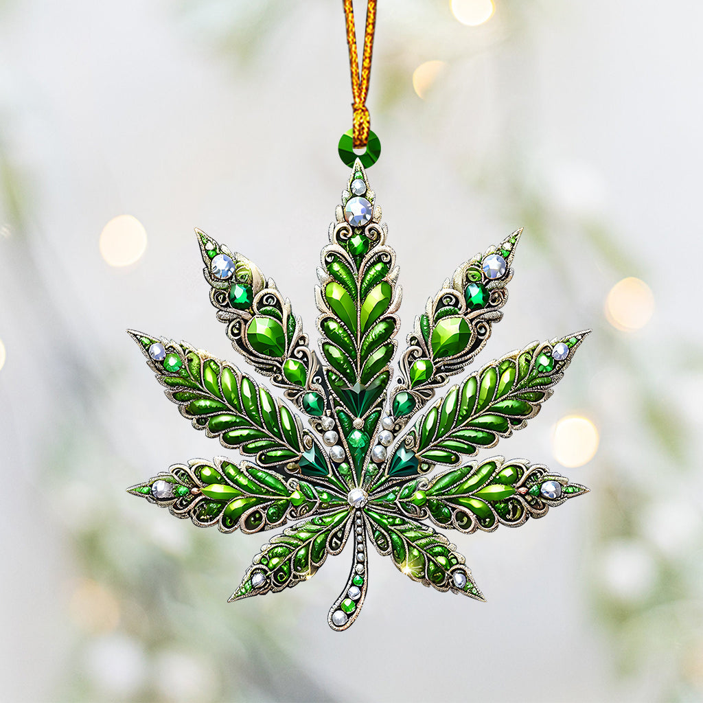 Superbe feuille - Ornement de mauvaise herbe personnalisé