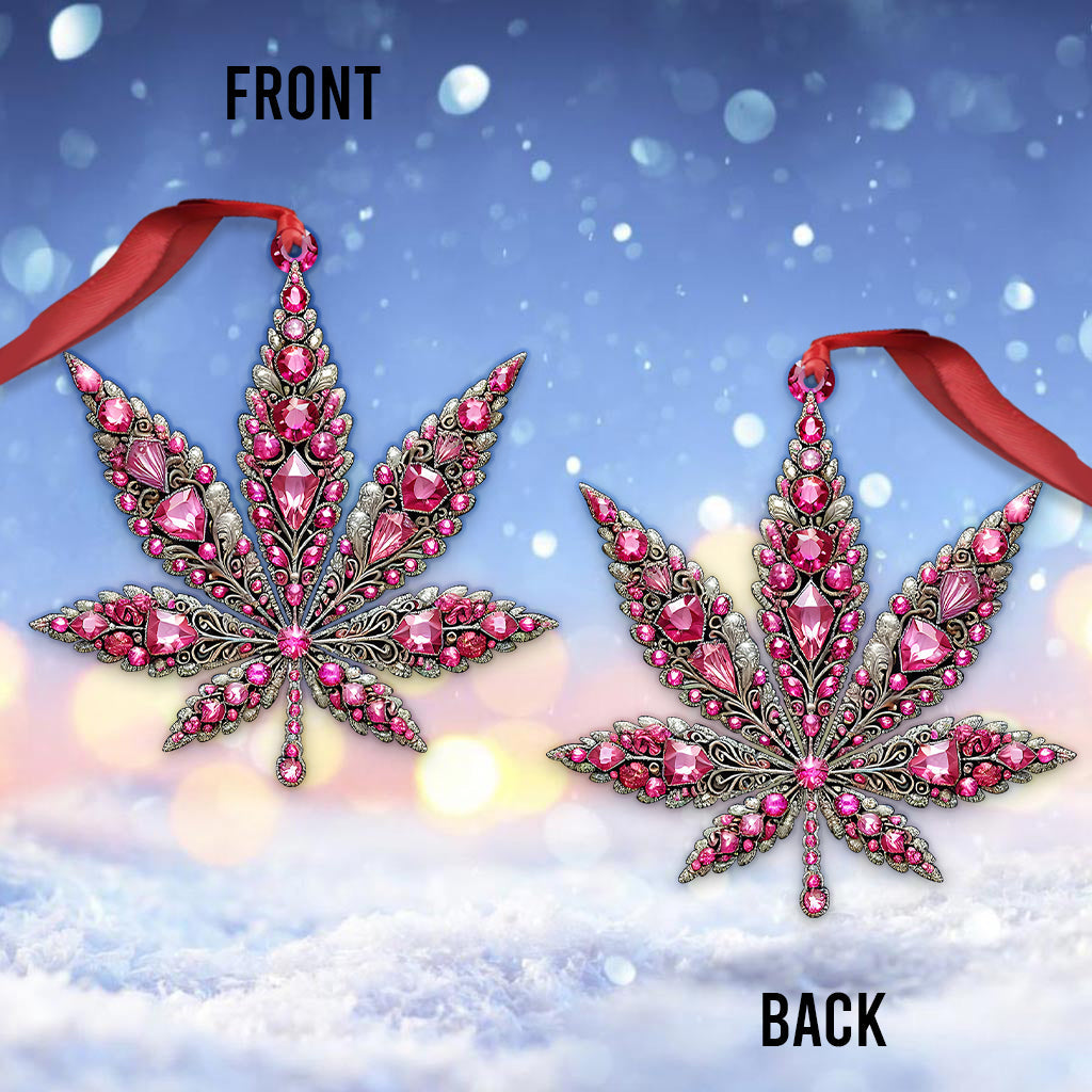 Superbe feuille - Ornement de mauvaise herbe personnalisé