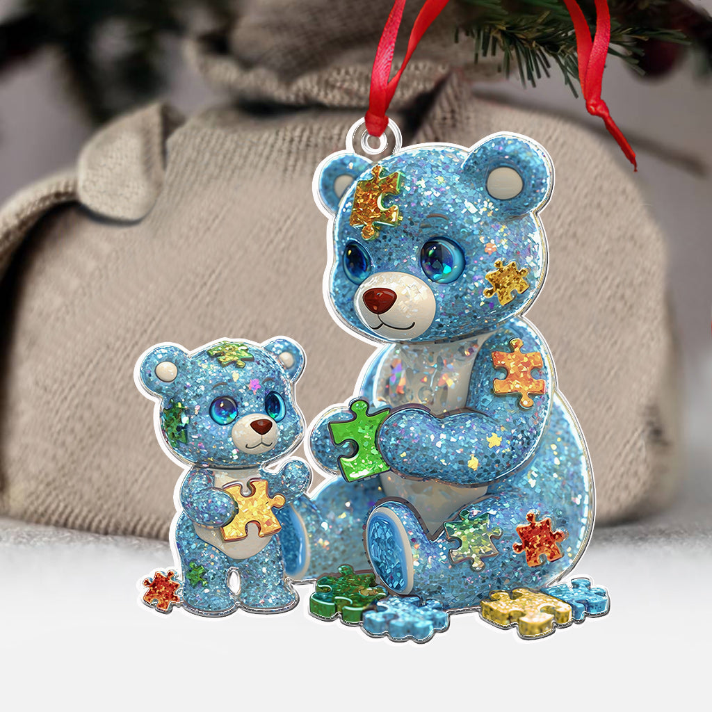 Mama Bear - Autism Awareness Ornament