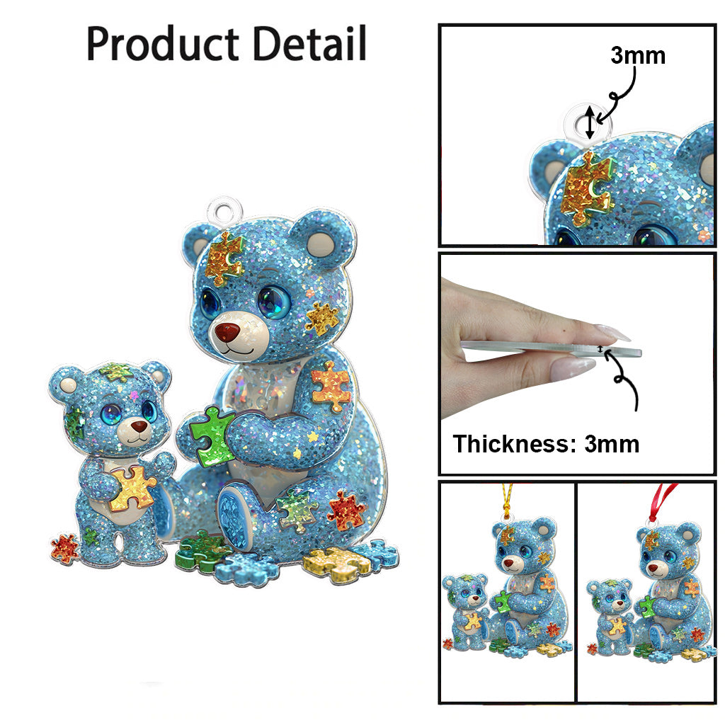 Mama Bear - Autism Awareness Ornament