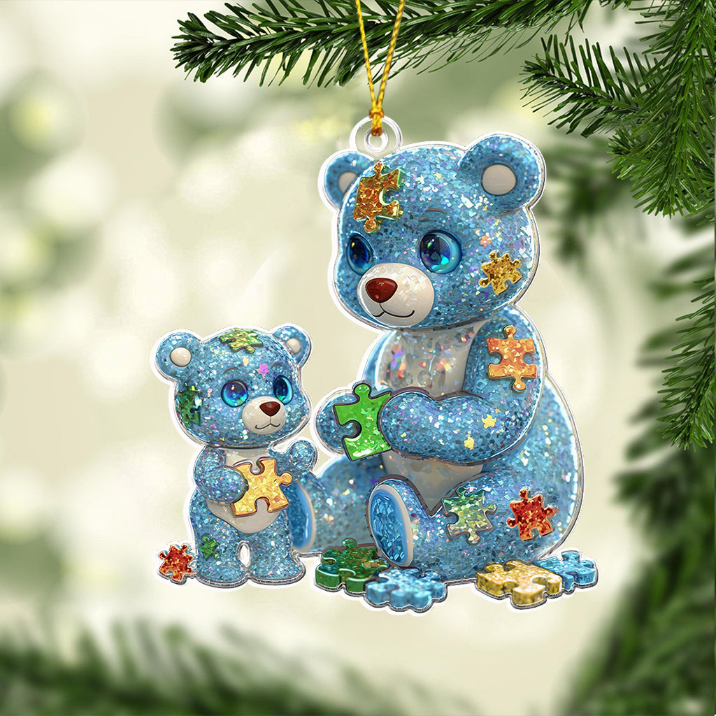 Mama Bear - Autism Awareness Ornament