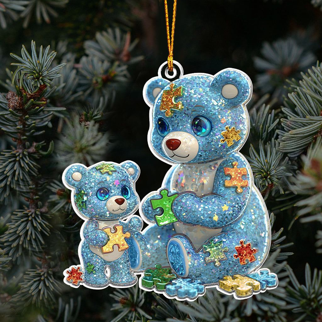 Mama Bear - Autism Awareness Ornament