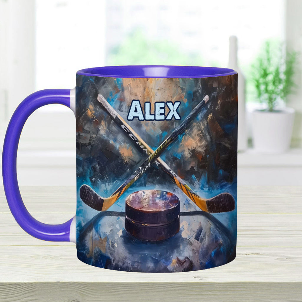 It's Being Better - Personalized Hockey Accent Mug