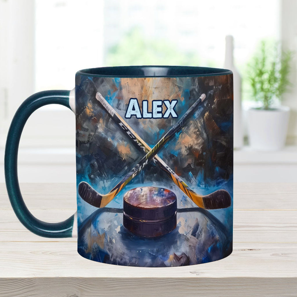 It's Being Better - Personalized Hockey Accent Mug