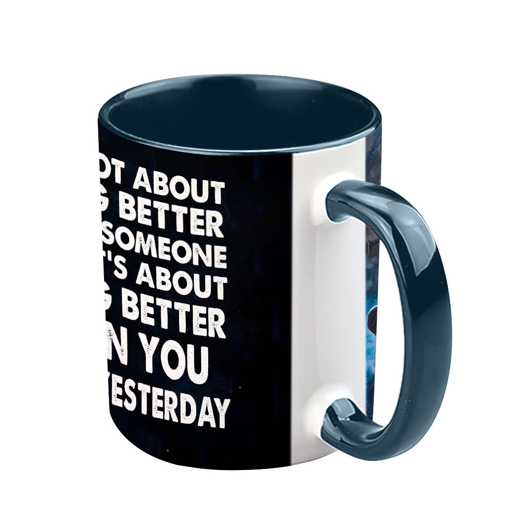 It's Being Better - Personalized Hockey Accent Mug