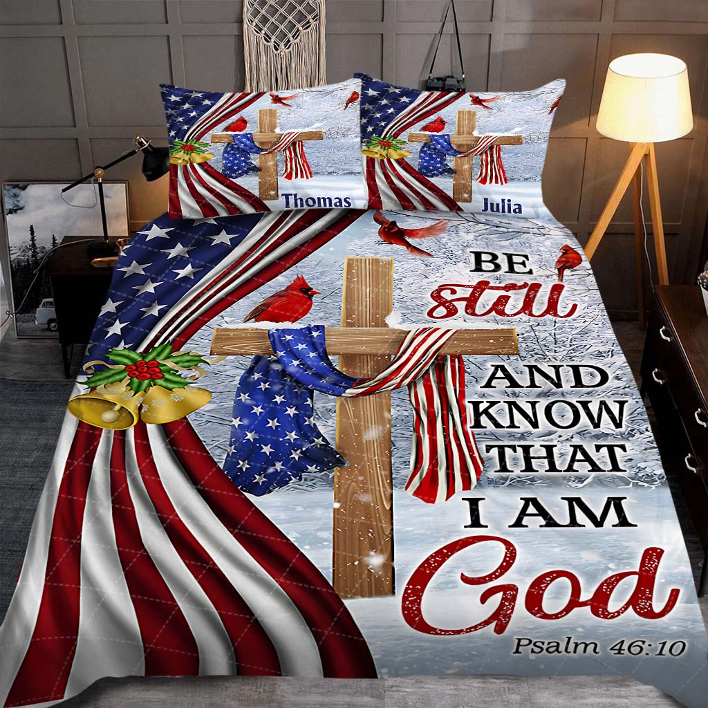 Be Still - Personalized Christian Quilt Set