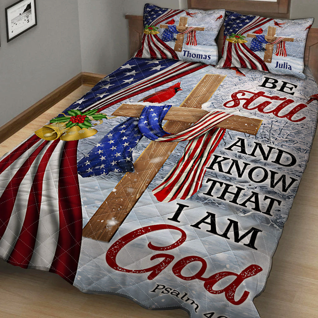 Be Still - Personalized Christian Quilt Set