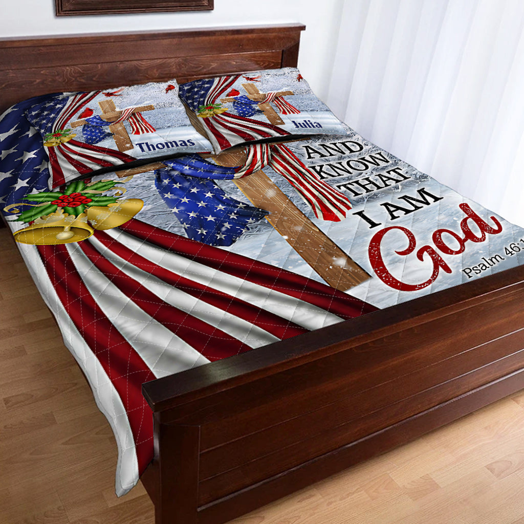 Be Still - Personalized Christian Quilt Set