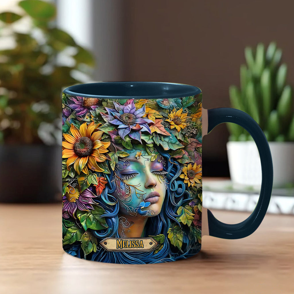 Mug personnalisé « Floral Lady » sur le thème du jardinage