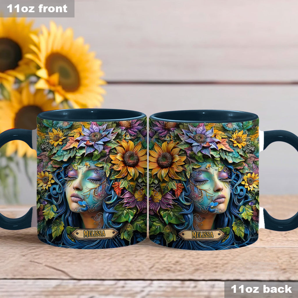 Mug personnalisé « Floral Lady » sur le thème du jardinage