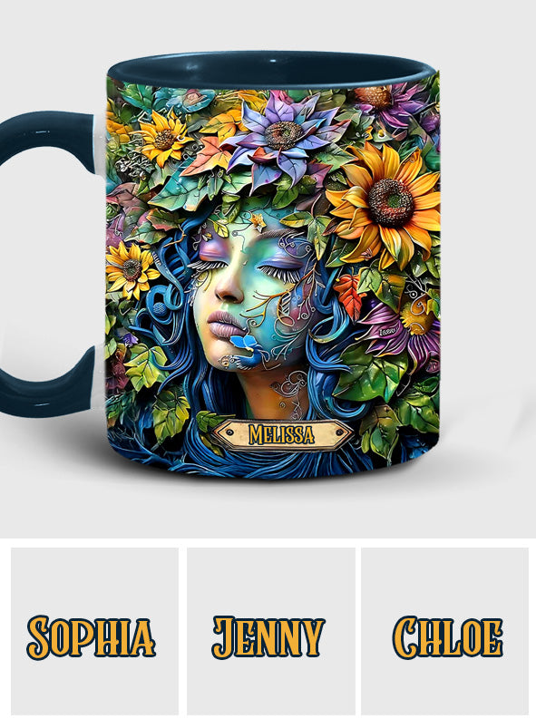 Mug personnalisé « Floral Lady » sur le thème du jardinage