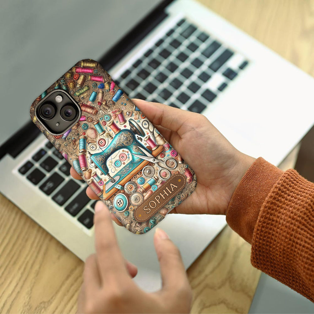 Coque de téléphone personnalisée « Couture » ​​avec imprimé intégral