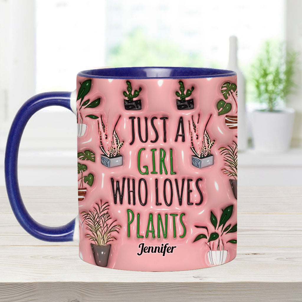 Mug personnalisé « Juste une fille qui aime les plantes »