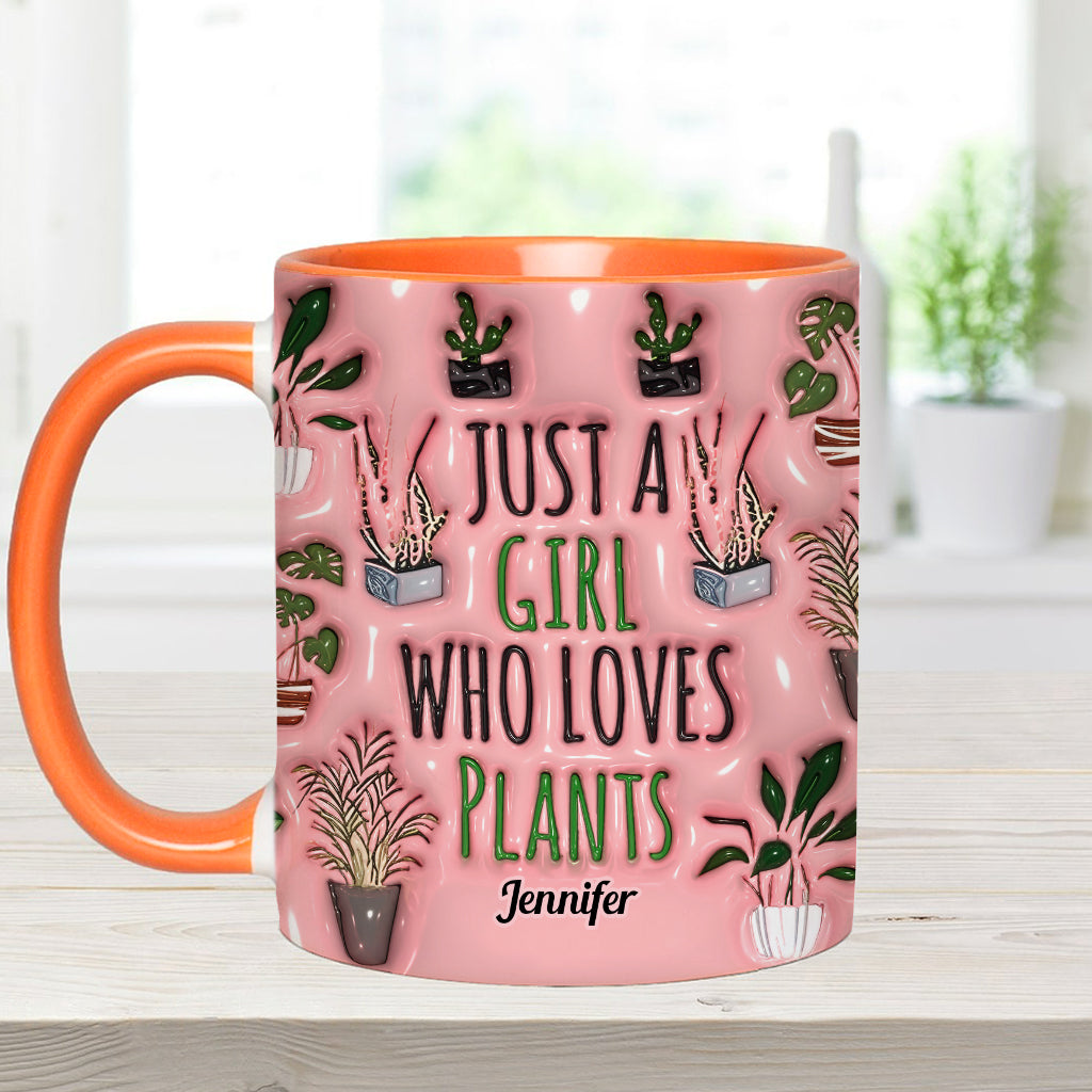 Mug personnalisé « Juste une fille qui aime les plantes »