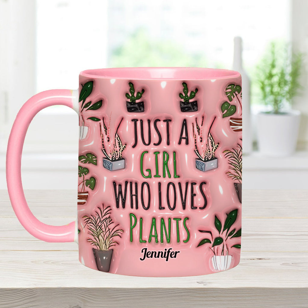 Mug personnalisé « Juste une fille qui aime les plantes »