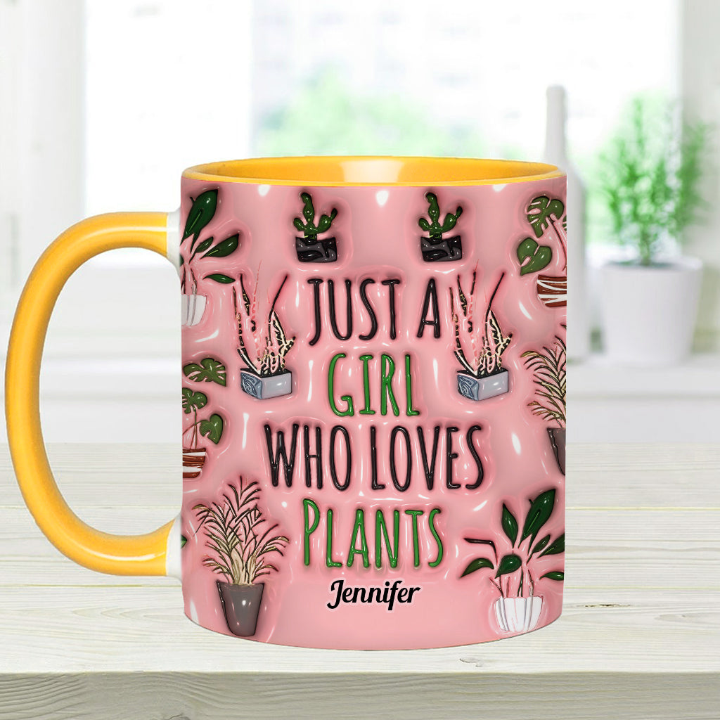 Mug personnalisé « Juste une fille qui aime les plantes »