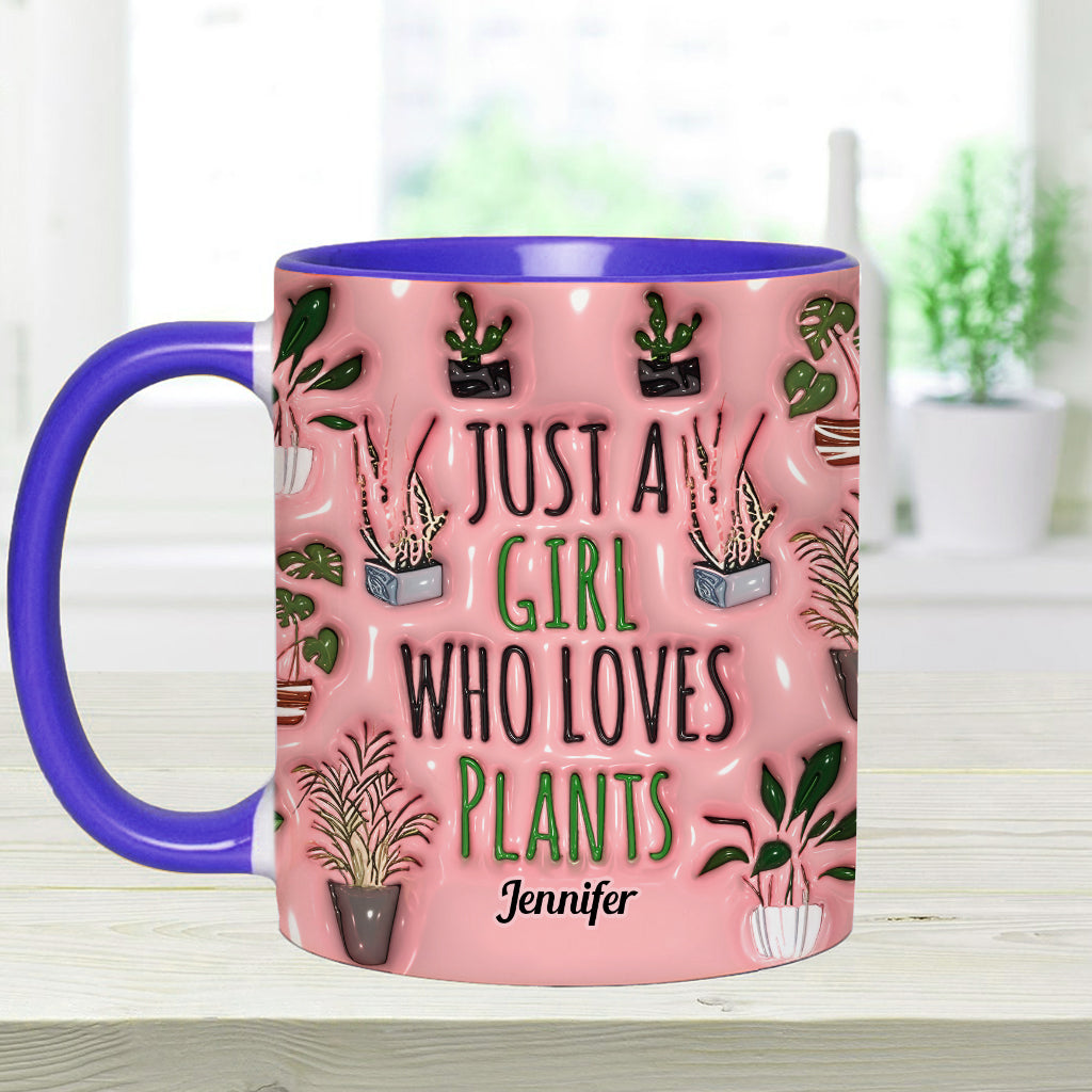 Mug personnalisé « Juste une fille qui aime les plantes »