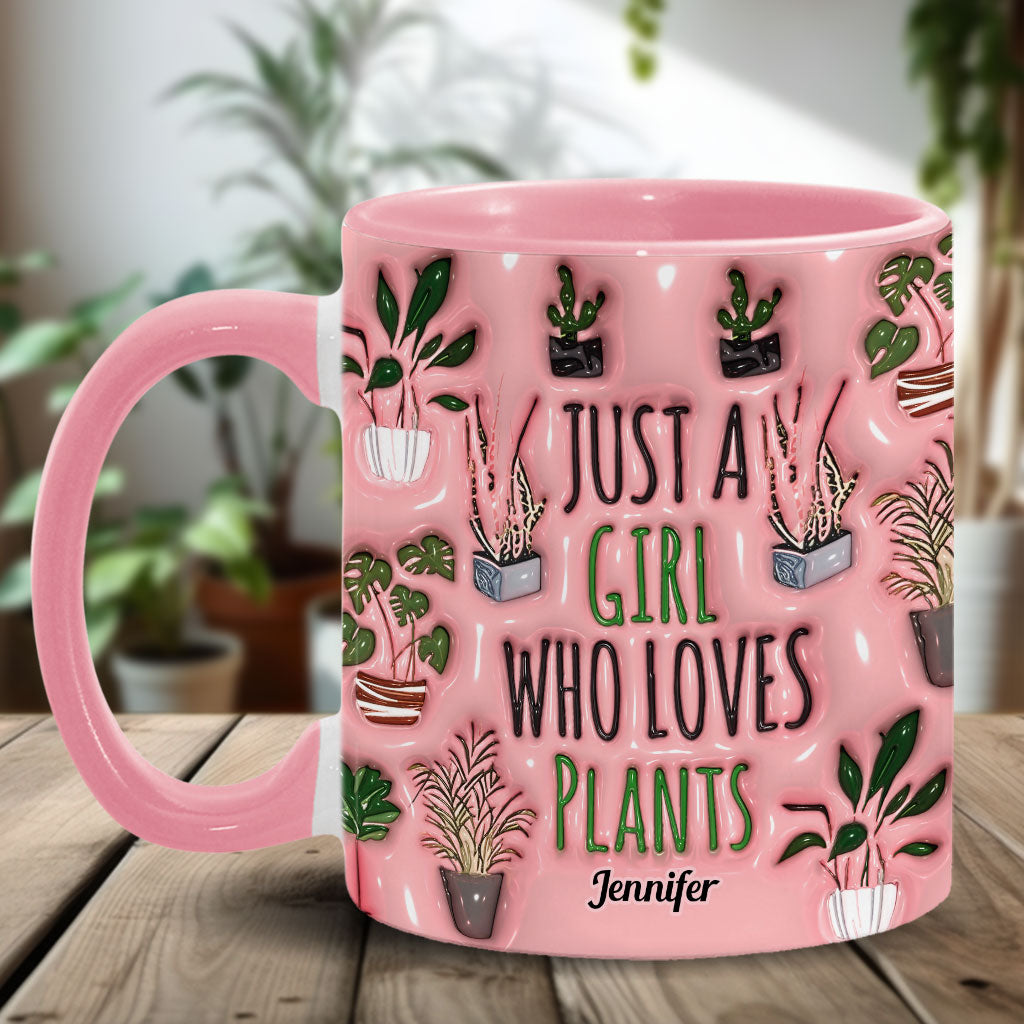 Mug personnalisé « Juste une fille qui aime les plantes »