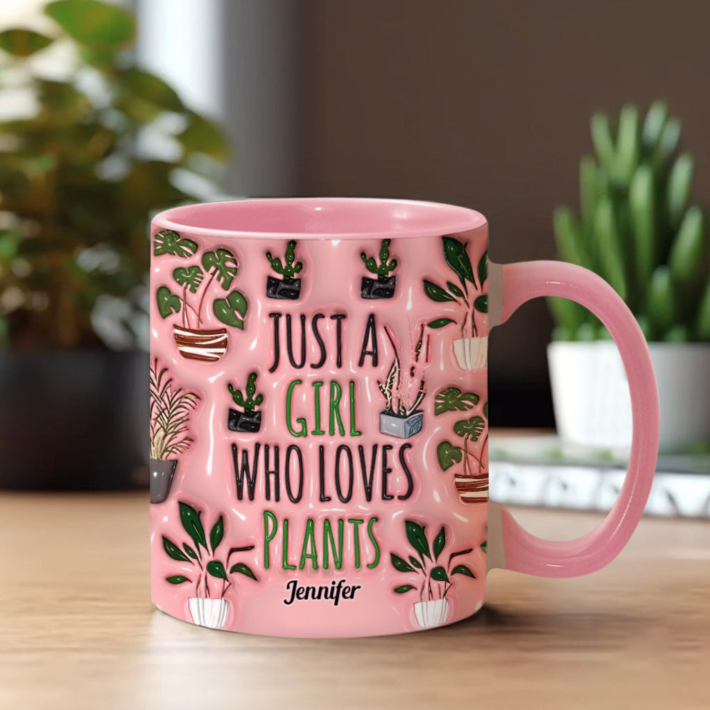 Mug personnalisé « Juste une fille qui aime les plantes »