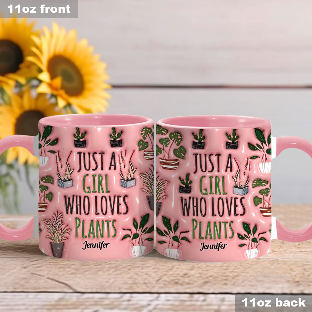 Mug personnalisé « Juste une fille qui aime les plantes »