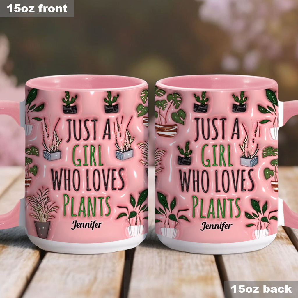 Mug personnalisé « Juste une fille qui aime les plantes »