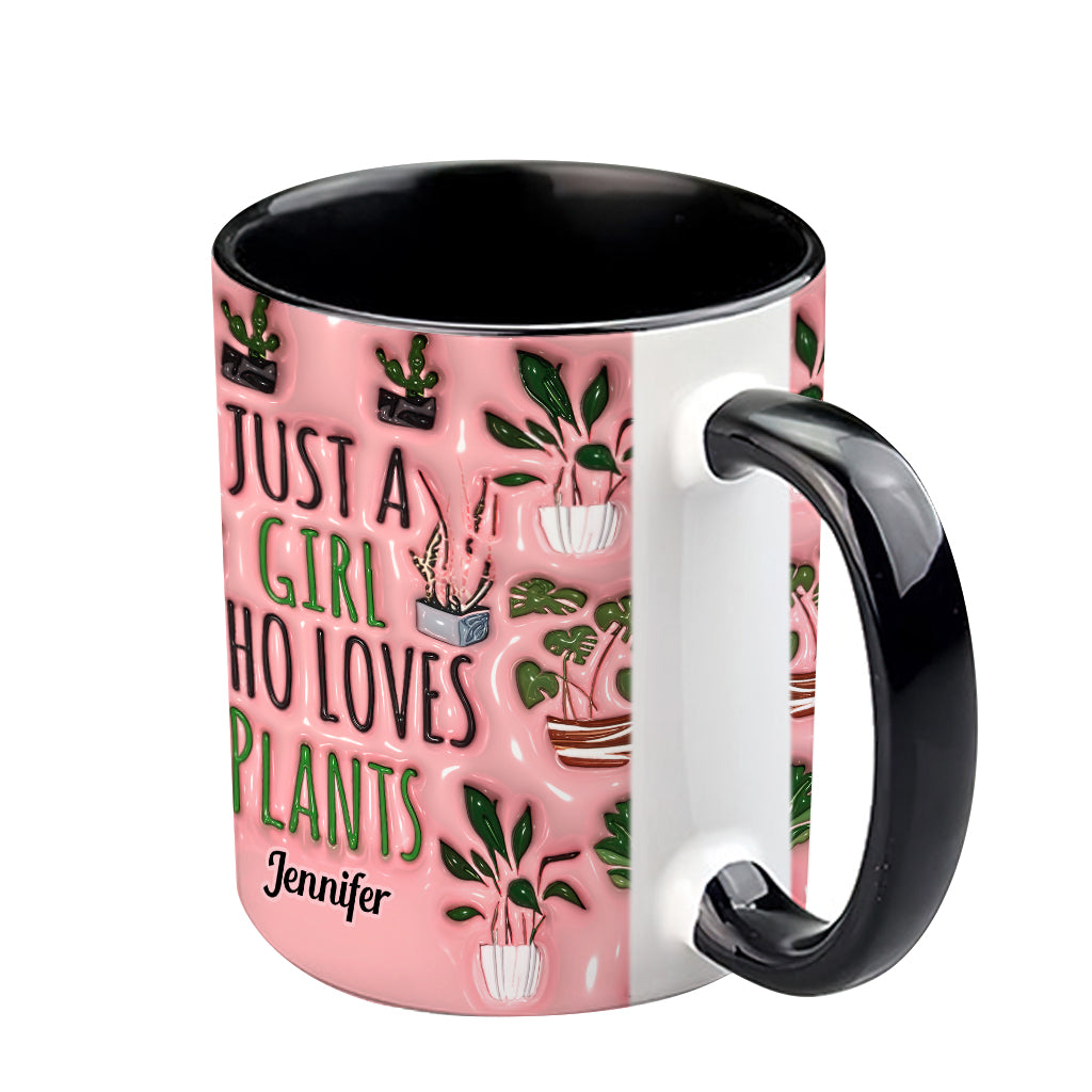 Mug personnalisé « Juste une fille qui aime les plantes »